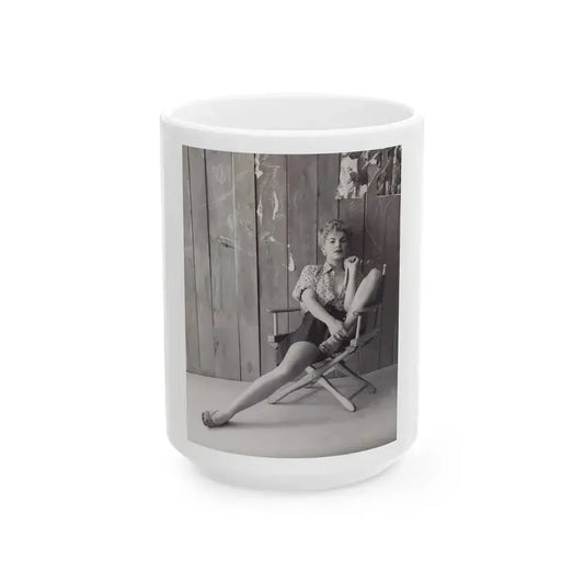 Barbara Nichols #350 (Vintage Female Icon) White Coffee Mug 15oz - Go Mug Yourself