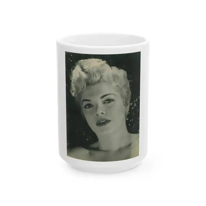 Barbara Nichols #353 (Vintage Female Icon) White Coffee Mug 15oz - Go Mug Yourself