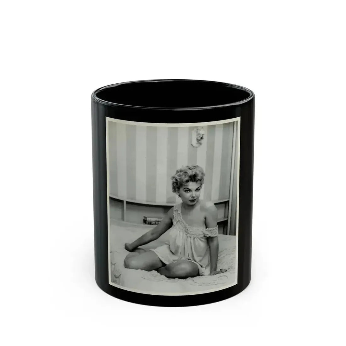Barbara Nichols #354 (Vintage Female Icon) Black Coffee Mug 11oz - Go Mug Yourself