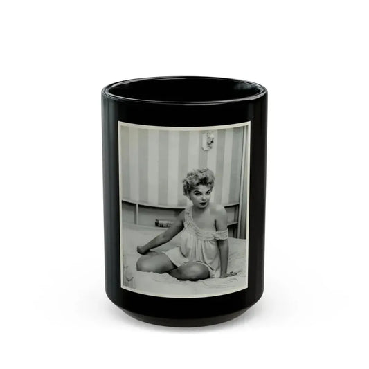 Barbara Nichols #354 (Vintage Female Icon) Black Coffee Mug 15oz - Go Mug Yourself