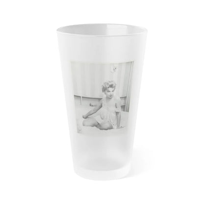 Barbara Nichols #354 (Vintage Female Icon) Frosted Pint Glass 16oz-16oz-Frosted-Go Mug Yourself