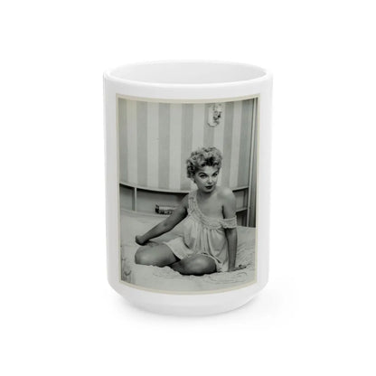 Barbara Nichols #354 (Vintage Female Icon) White Coffee Mug-15oz-Go Mug Yourself