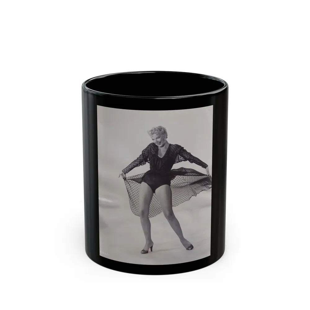 Barbara Nichols #355 (Vintage Female Icon) Black Coffee Mug-11oz-Go Mug Yourself