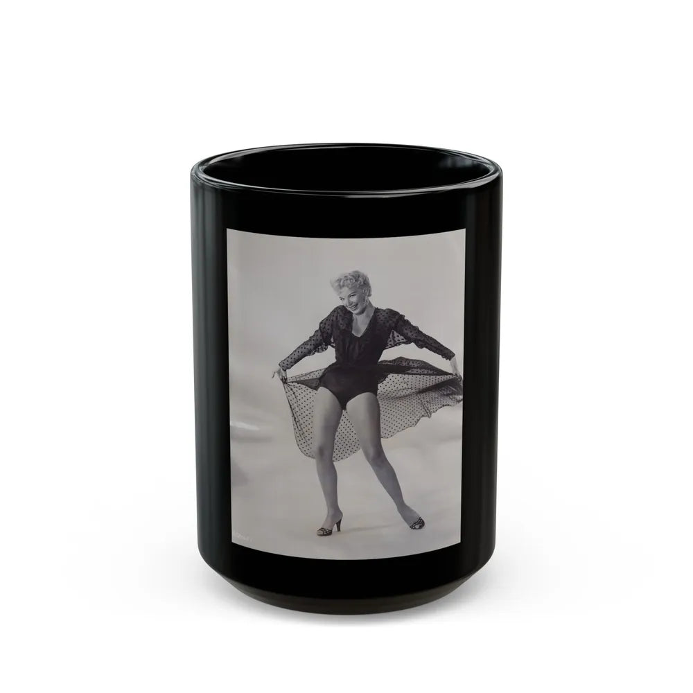 Barbara Nichols #355 (Vintage Female Icon) Black Coffee Mug-15oz-Go Mug Yourself