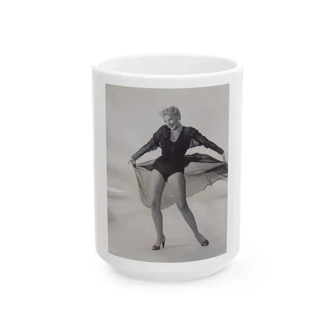 Barbara Nichols #355 (Vintage Female Icon) White Coffee Mug 15oz - Go Mug Yourself