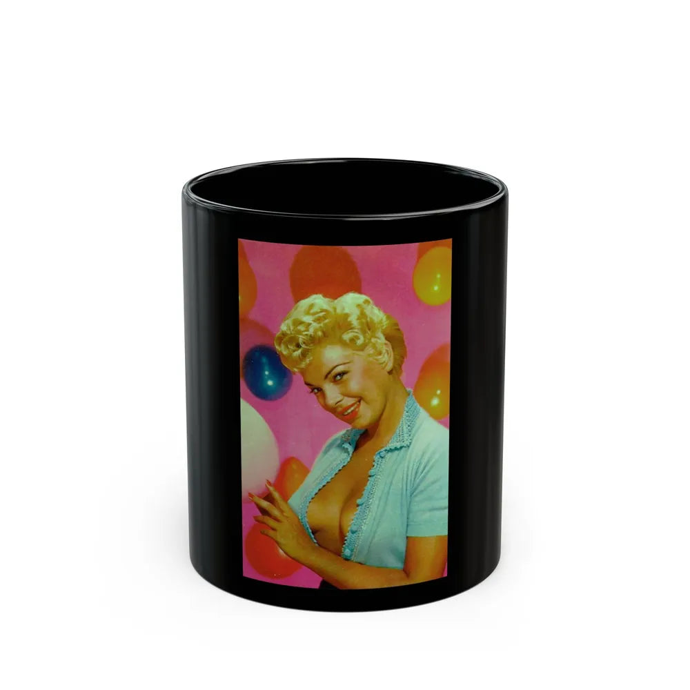 Barbara Nichols #356 (Vintage Female Icon) Black Coffee Mug-11oz-Go Mug Yourself