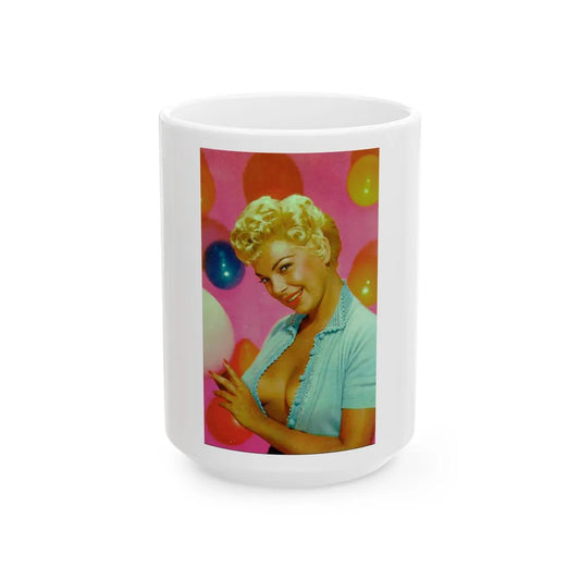 Barbara Nichols #356 (Vintage Female Icon) White Coffee Mug-15oz-Go Mug Yourself