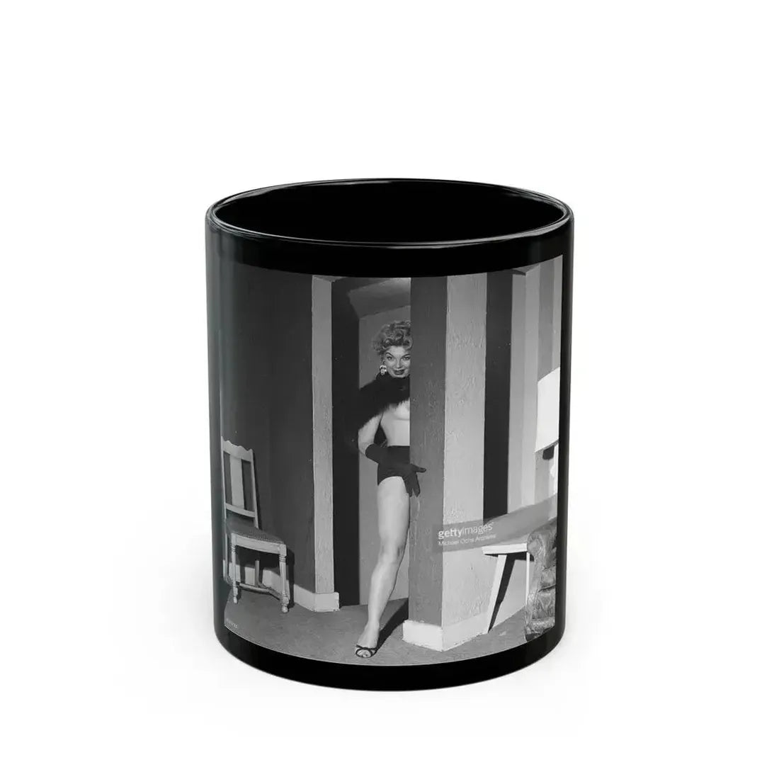 Barbara Nichols #364 (Vintage Female Icon) Black Coffee Mug 11oz - Go Mug Yourself