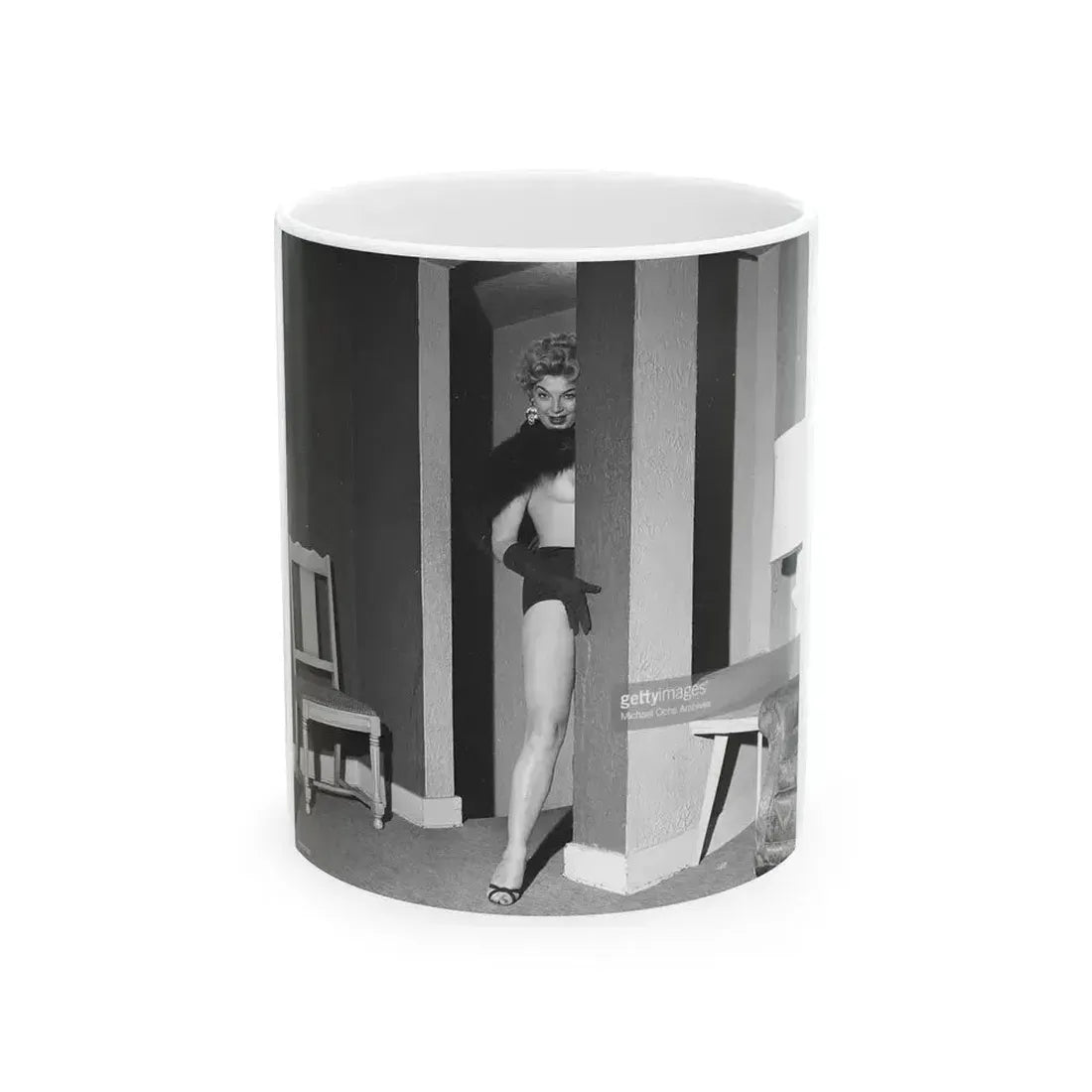 Barbara Nichols #364 (Vintage Female Icon) White Coffee Mug 11oz - Go Mug Yourself