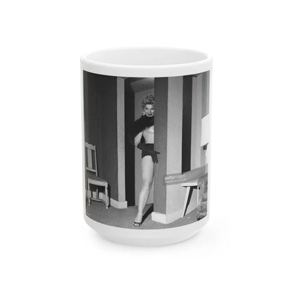 Barbara Nichols #364 (Vintage Female Icon) White Coffee Mug-15oz-Go Mug Yourself