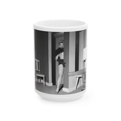 Barbara Nichols #364 (Vintage Female Icon) White Coffee Mug 15oz - Go Mug Yourself