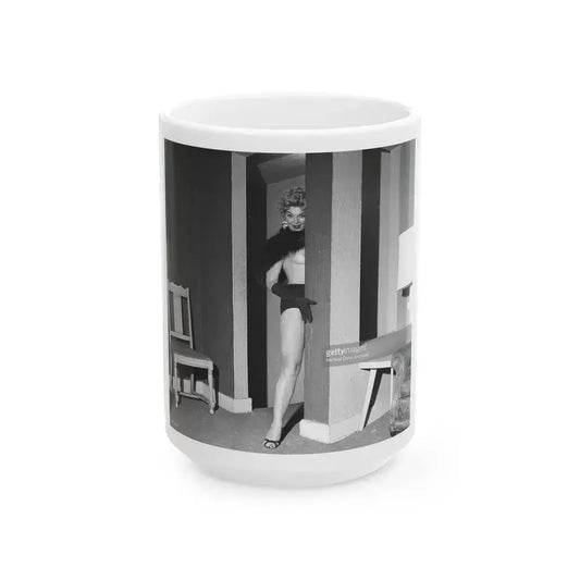Barbara Nichols #364 (Vintage Female Icon) White Coffee Mug 15oz - Go Mug Yourself