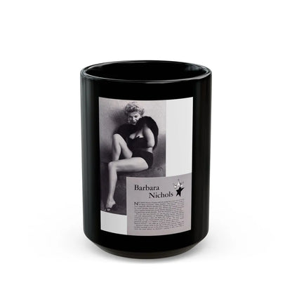 Barbara Nichols #367 (Vintage Female Icon) Black Coffee Mug-15oz-Go Mug Yourself