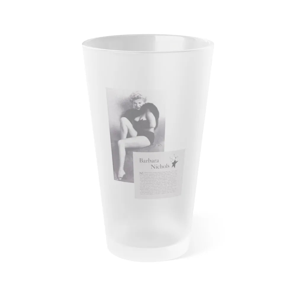 Barbara Nichols #367 (Vintage Female Icon) Frosted Pint Glass 16oz-16oz-Frosted-Go Mug Yourself