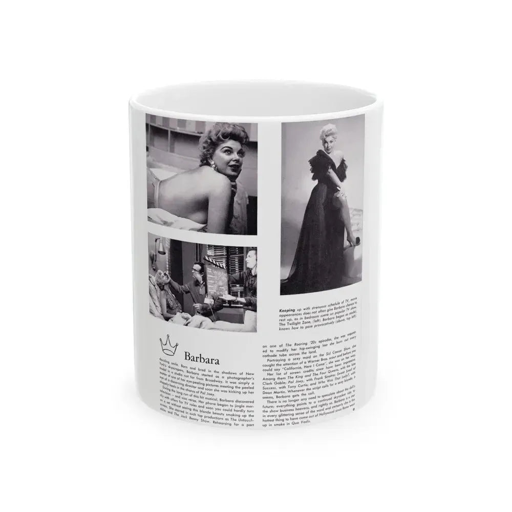 Barbara Nichols #368 (Vintage Female Icon) White Coffee Mug 11oz - Go Mug Yourself