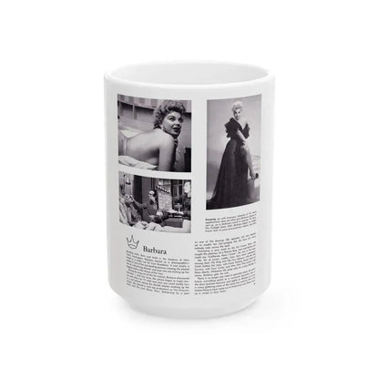 Barbara Nichols #368 (Vintage Female Icon) White Coffee Mug 15oz - Go Mug Yourself