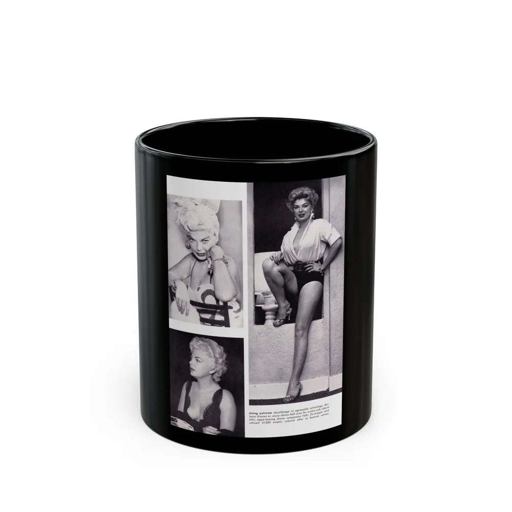 Barbara Nichols #369 (Vintage Female Icon) Black Coffee Mug-11oz-Go Mug Yourself