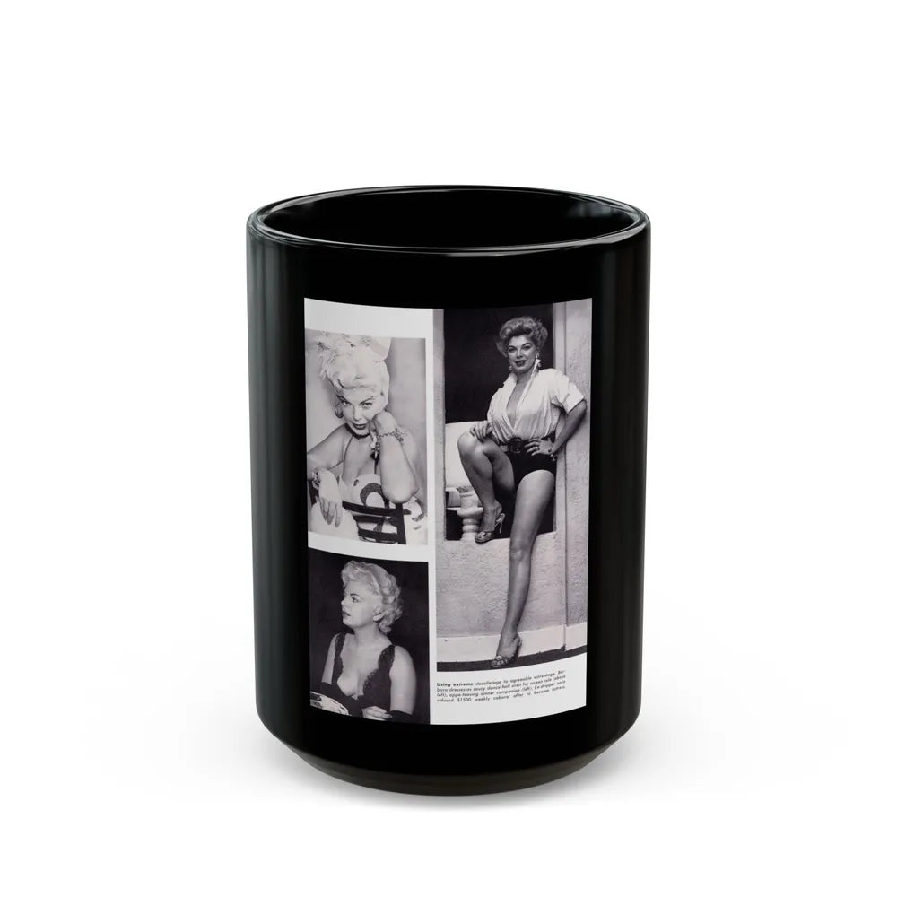 Barbara Nichols #369 (Vintage Female Icon) Black Coffee Mug-15oz-Go Mug Yourself