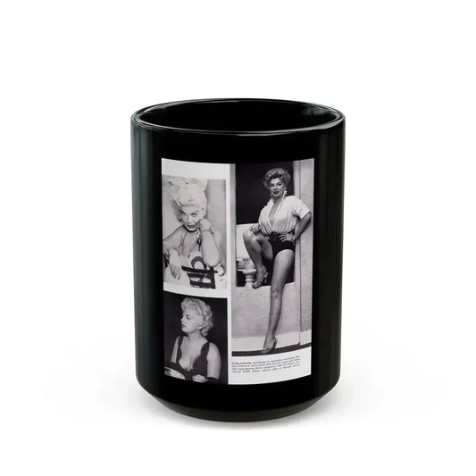Barbara Nichols #369 (Vintage Female Icon) Black Coffee Mug 15oz - Go Mug Yourself