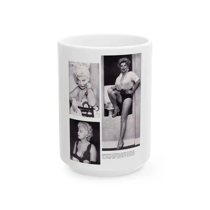 Barbara Nichols #369 (Vintage Female Icon) White Coffee Mug 15oz - Go Mug Yourself