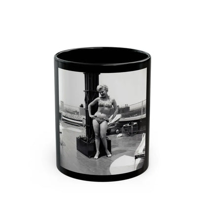 Barbara Nichols #372 (Vintage Female Icon) Black Coffee Mug-11oz-Go Mug Yourself