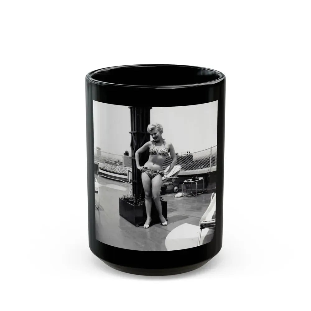 Barbara Nichols #372 (Vintage Female Icon) Black Coffee Mug 15oz - Go Mug Yourself