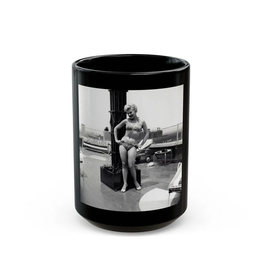 Barbara Nichols #372 (Vintage Female Icon) Black Coffee Mug-15oz-Go Mug Yourself