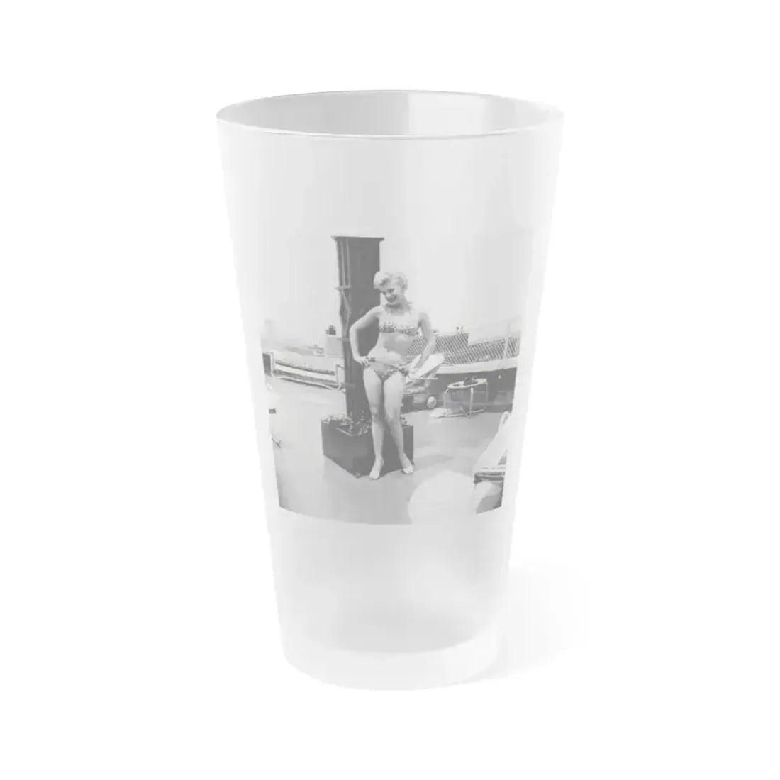 Barbara Nichols #372 (Vintage Female Icon) Frosted Pint Glass 16oz 16oz Frosted - Go Mug Yourself
