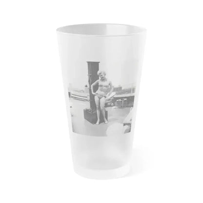 Barbara Nichols #372 (Vintage Female Icon) Frosted Pint Glass 16oz 16oz Frosted - Go Mug Yourself