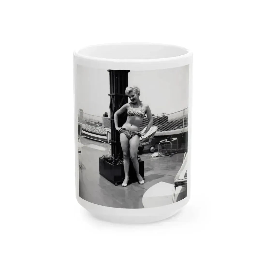Barbara Nichols #372 (Vintage Female Icon) White Coffee Mug 15oz - Go Mug Yourself