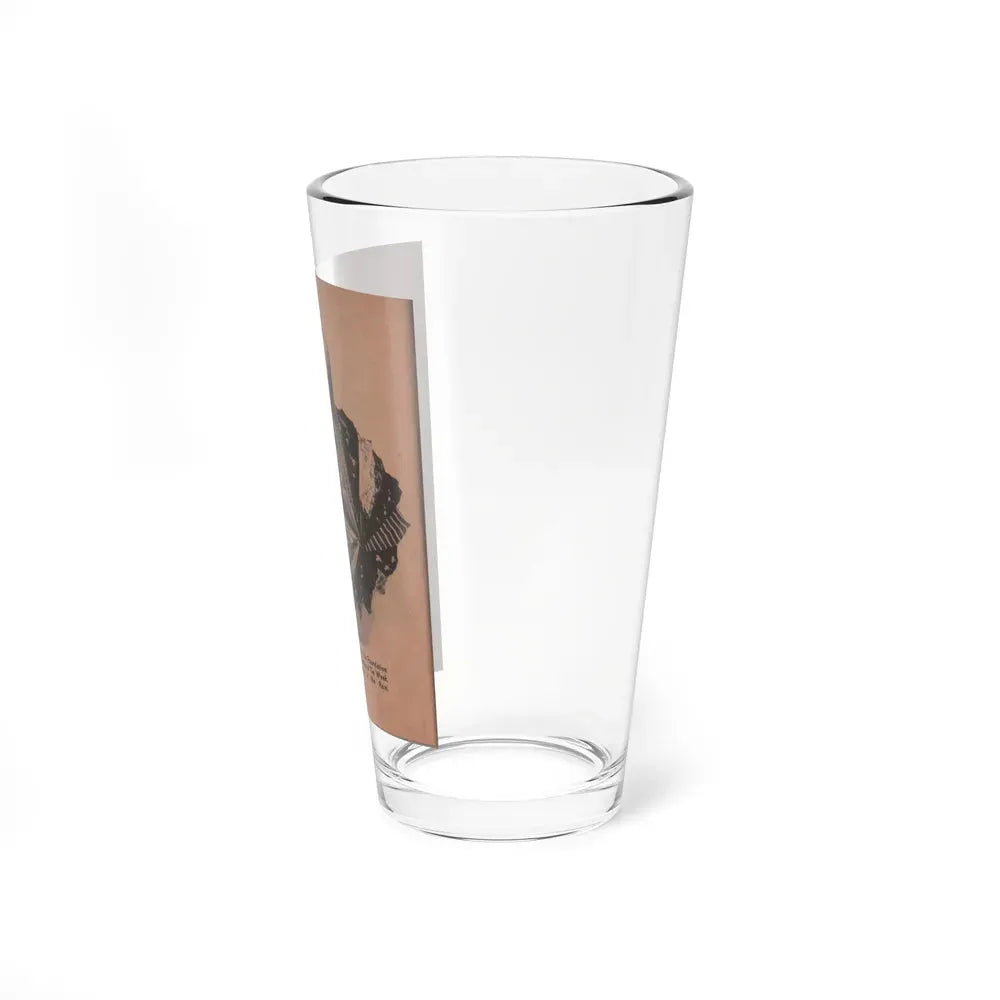 Barbara Nichols #374 - 1 Page & 1 B&W Photo from Pocket Pin-Ups Mag. '56 (Vintage Female Icon) Pint Glass 16oz - Go Mug Yourself