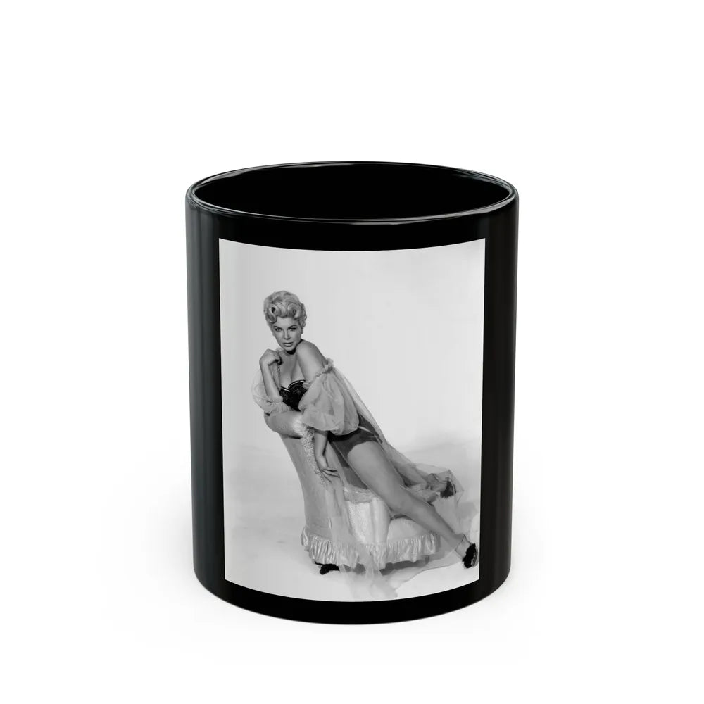 Barbara Nichols #378 (Vintage Female Icon) Black Coffee Mug-11oz-Go Mug Yourself