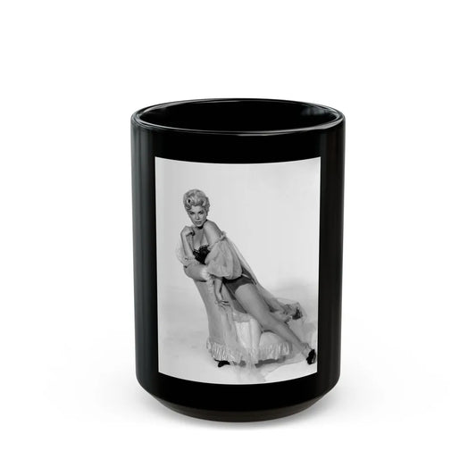 Barbara Nichols #378 (Vintage Female Icon) Black Coffee Mug-15oz-Go Mug Yourself