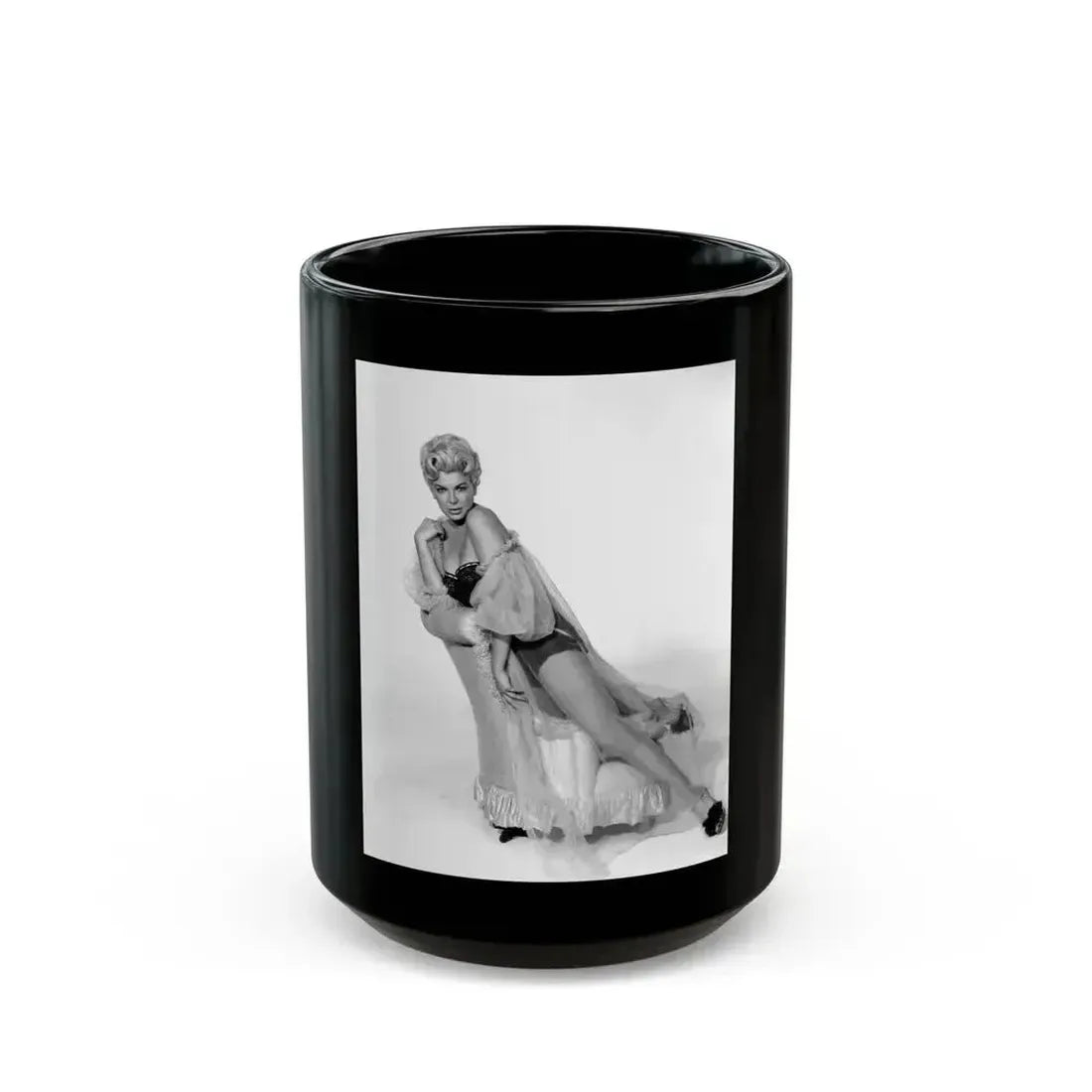 Barbara Nichols #378 (Vintage Female Icon) Black Coffee Mug 15oz - Go Mug Yourself