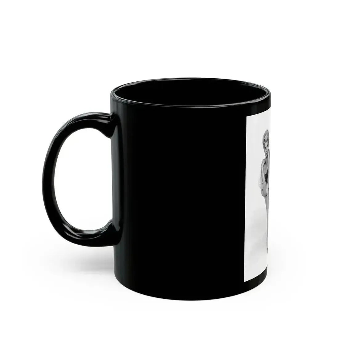 Barbara Nichols #378 (Vintage Female Icon) Black Coffee Mug - Go Mug Yourself