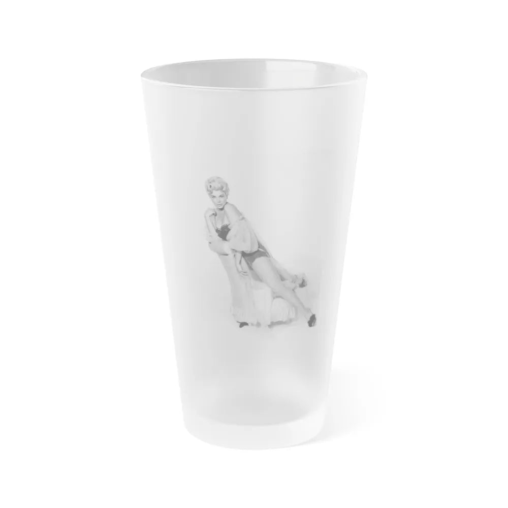 Barbara Nichols #378 (Vintage Female Icon) Frosted Pint Glass 16oz-16oz-Frosted-Go Mug Yourself