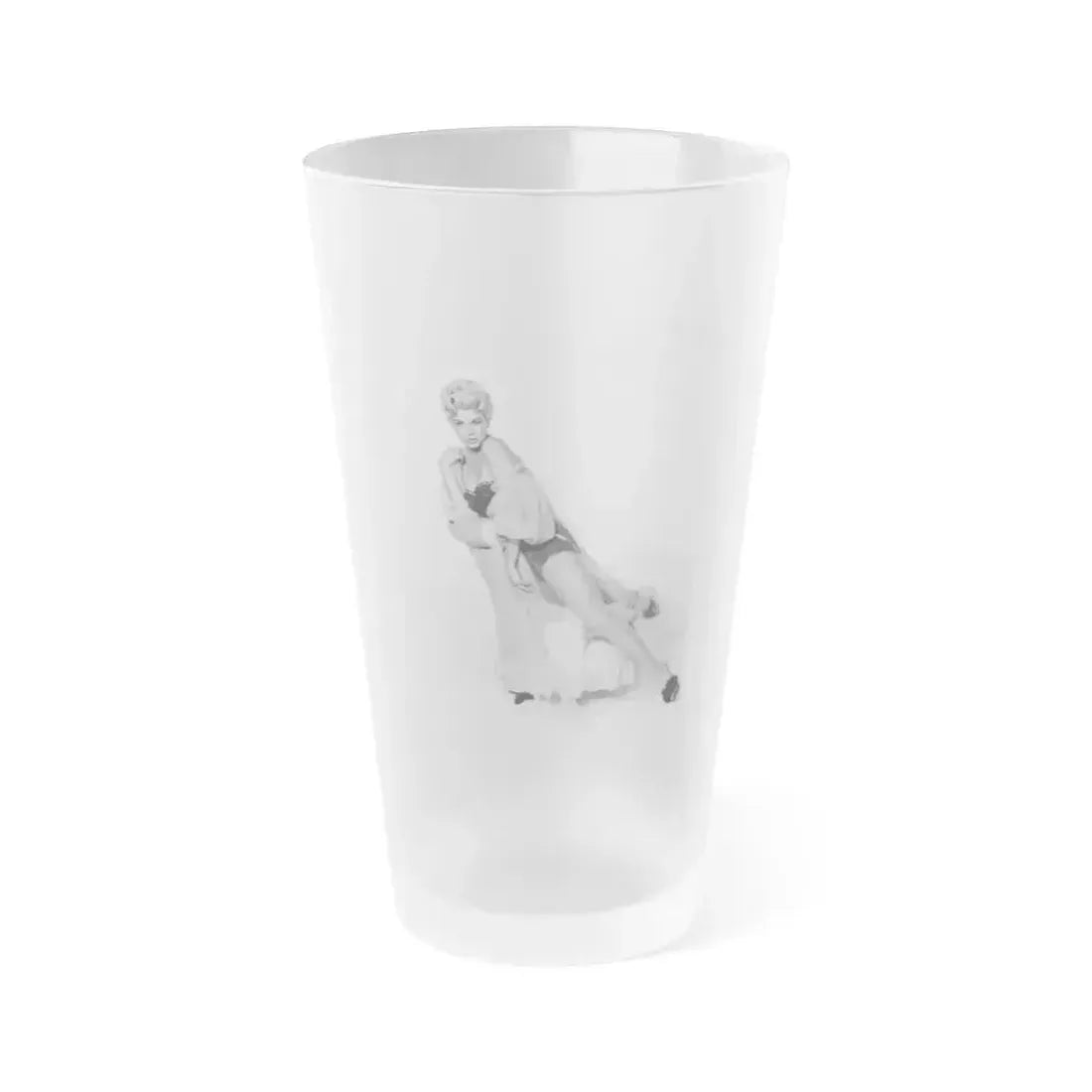Barbara Nichols #378 (Vintage Female Icon) Frosted Pint Glass 16oz 16oz Frosted - Go Mug Yourself