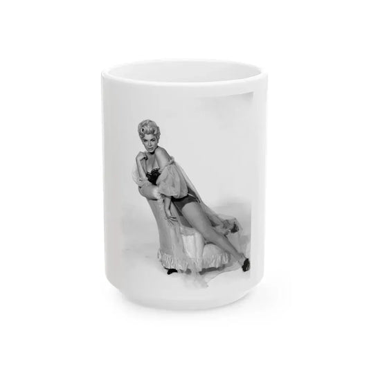 Barbara Nichols #378 (Vintage Female Icon) White Coffee Mug 15oz - Go Mug Yourself