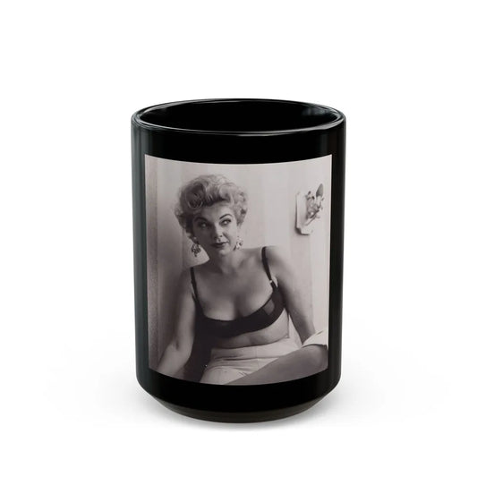 Barbara Nichols #380 (Vintage Female Icon) Black Coffee Mug-15oz-Go Mug Yourself