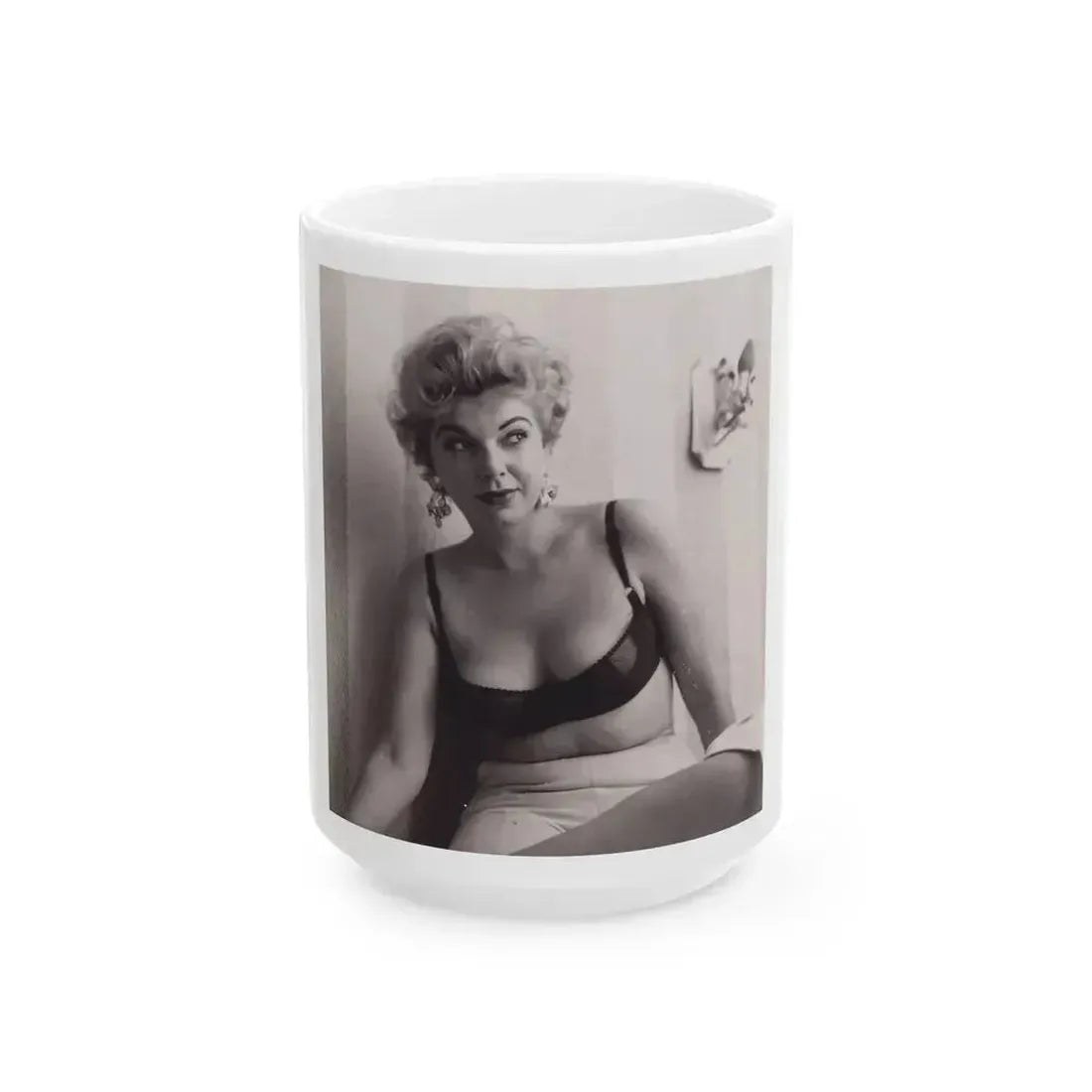 Barbara Nichols #380 (Vintage Female Icon) White Coffee Mug 15oz - Go Mug Yourself