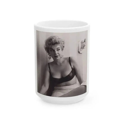 Barbara Nichols #380 (Vintage Female Icon) White Coffee Mug 15oz - Go Mug Yourself
