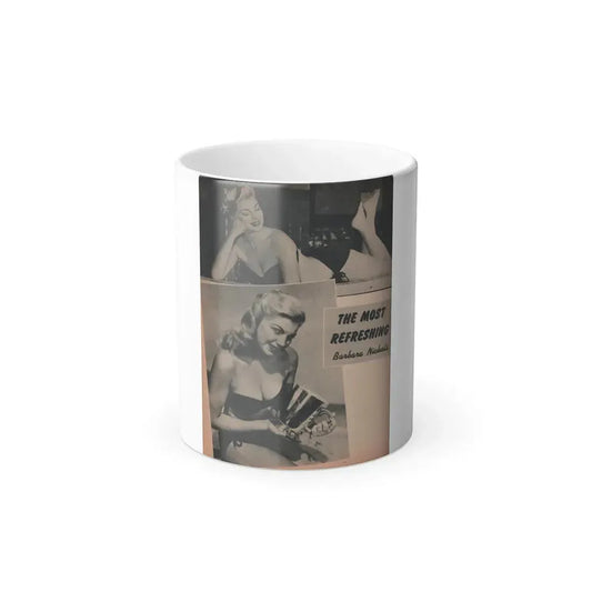 Barbara Nichols #388 - Page 2 of 2 with, 2 B&W Photos from Famous Models Mag. May-June '51 (Vintage Female Icon) Color Changing Mug 11oz 11oz - Go Mug Yourself