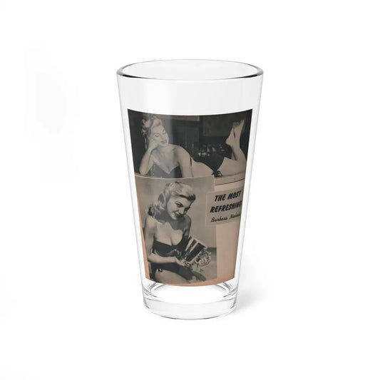 Barbara Nichols #388 - Page 2 of 2 with, 2 B&W Photos from Famous Models Mag. May-June '51 (Vintage Female Icon) Pint Glass 16oz 16oz - Go Mug Yourself