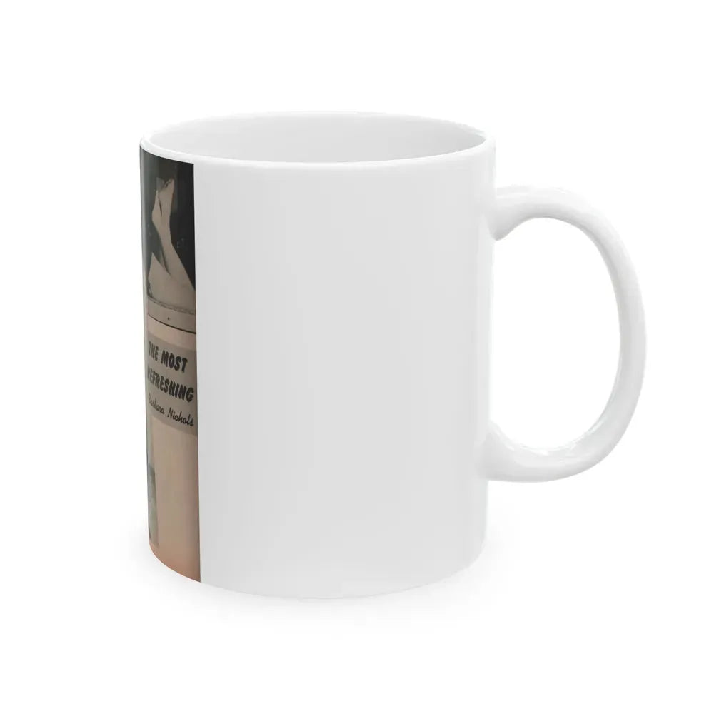Barbara Nichols #388 - Page 2 of 2 with, 2 B&W Photos from Famous Models Mag. May-June '51 (Vintage Female Icon) White Coffee Mug - Go Mug Yourself