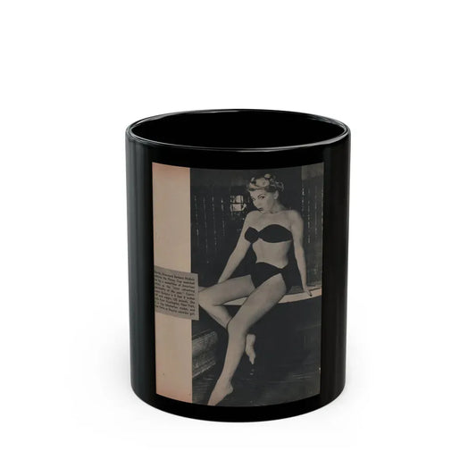 Barbara Nichols #389 - Page 1 of 2 with 1 B&W Photo from Famous Models Mag. May-June '51 (Vintage Female Icon) Black Coffee Mug 11oz - Go Mug Yourself