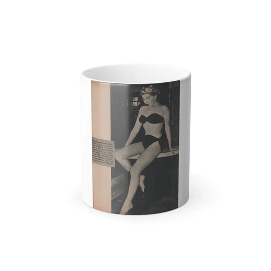Barbara Nichols #389 - Page 1 of 2 with 1 B&W Photo from Famous Models Mag. May-June '51 (Vintage Female Icon) Color Changing Mug 11oz 11oz - Go Mug Yourself