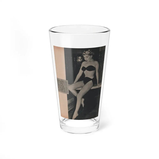 Barbara Nichols #389 - Page 1 of 2 with 1 B&W Photo from Famous Models Mag. May-June '51 (Vintage Female Icon) Pint Glass 16oz 16oz - Go Mug Yourself