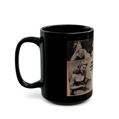Barbara Nichols #390 - Pages 2 of 2 with, 3 B&W Photos & Caption from Famous Models Mag. May-June '51 (Vintage Female Icon) Black Coffee Mug - Go Mug Yourself