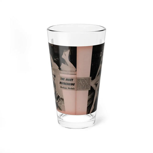 Barbara Nichols #390 - Pages 2 of 2 with, 3 B&W Photos & Caption from Famous Models Mag. May-June '51 (Vintage Female Icon) Pint Glass 16oz 16oz - Go Mug Yourself