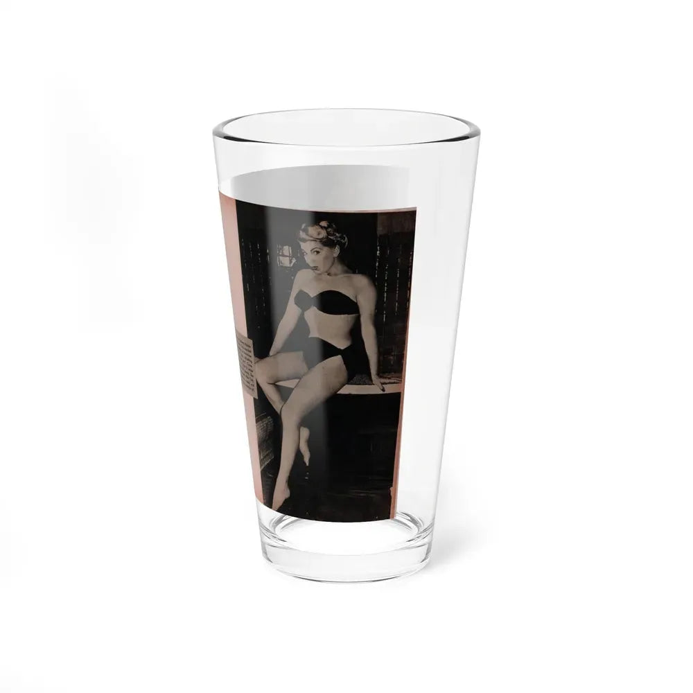Barbara Nichols #390 - Pages 2 of 2 with, 3 B&W Photos & Caption from Famous Models Mag. May-June '51 (Vintage Female Icon) Pint Glass 16oz - Go Mug Yourself